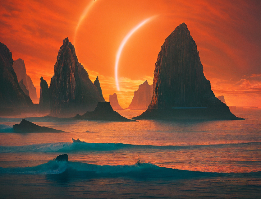 05466-3580716901-1607-ocean planet landscape, alien buildings, huge red sun , (cinematic look_1.4), soothing tones, insane details, intricate details,.png